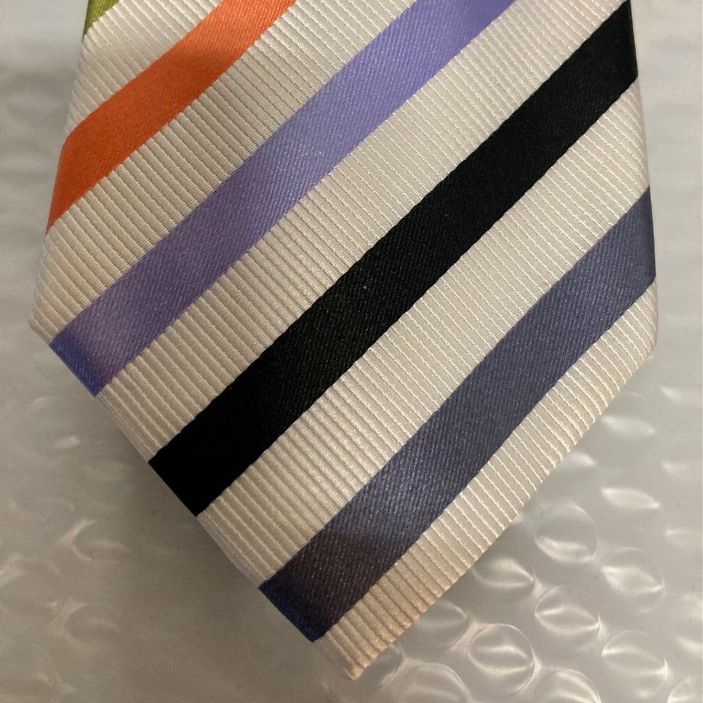 100% Silk Mens Designer Tie,Handmade, 3.25x65,Multi Striped